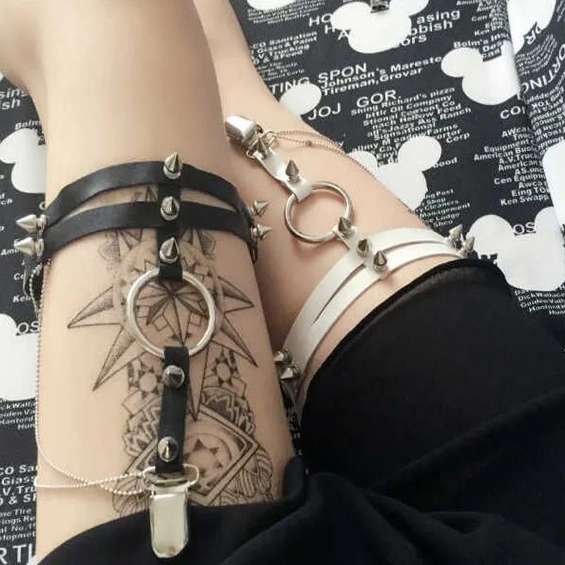 Сексуальные женские подвязки модные кожаные с двумя ремнями 2016 безвредные
