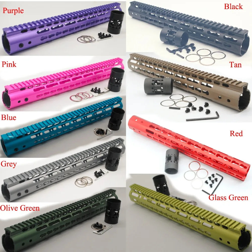 TriRock 15'' Slim Keymod Handguard Rail Free Float System
