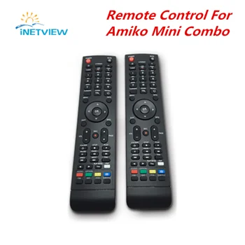 

10pcs/Lot Newest Arrive Free shipping Singapore Amiko mini combo remote controller for Amiko mini combo receiver