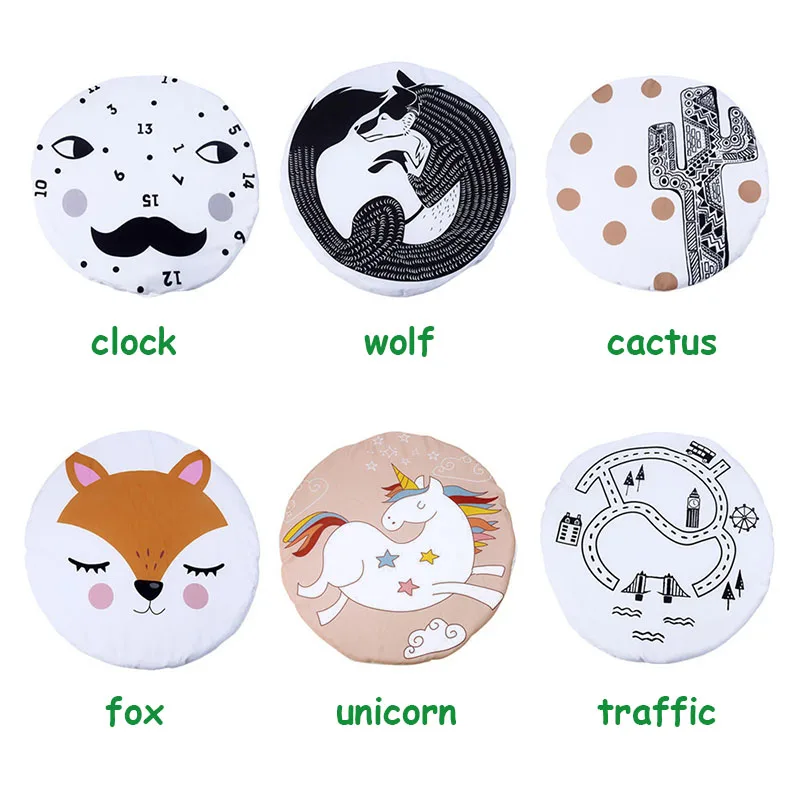 90cm Baby Play Mat Soft Baby Creeping Crawls Cushion Animals Cartoon Design Round Crawling Pad Baby Mat 90cm Baby Play Mat Soft Baby Creeping Crawls Cushion Animals Cartoon Design Round Crawling Pad Baby Mat