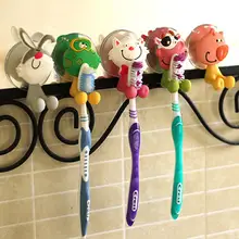 Hot sale Cute Cartoon suction cup toothbrush holder hooks bathroom set accessories Eco-Friendly household items