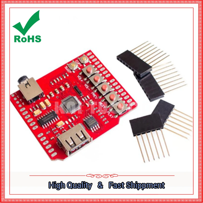

USB-SD MP3 Shield, USB-SD card MP3 player expansion board module