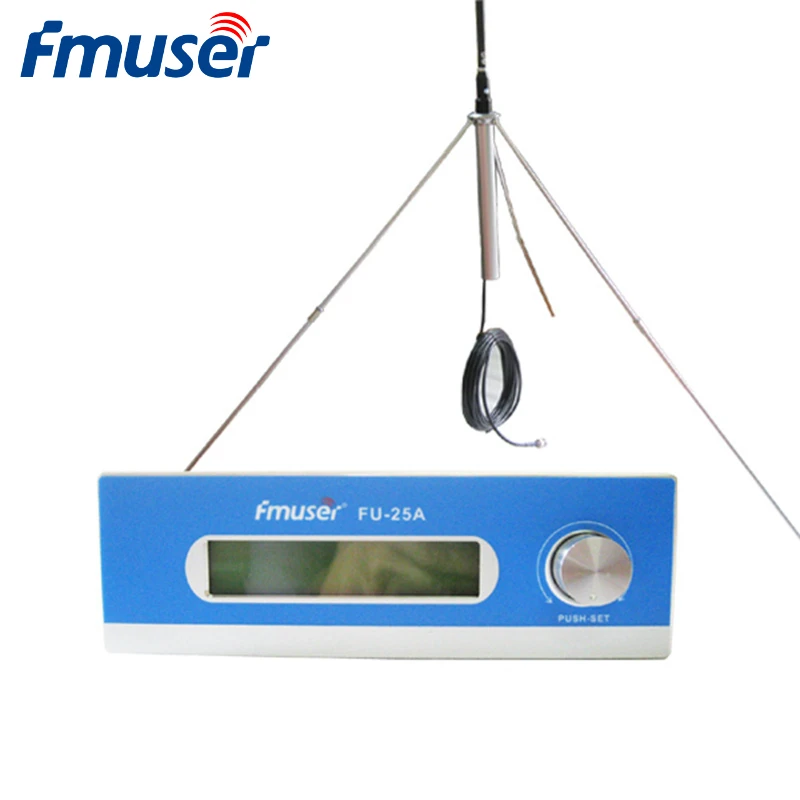 FMUSER FU-25A 25 Вт дальний трансляционный передатчик FM+ 1/4 волновая антенна GP для fm-радиостанции моно/стерео Регулируемая CZH-T251