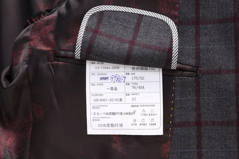 Мужской шерстяной Блейзер в шотландскую клетку на одной пуговице|formal jackets blazers|wool