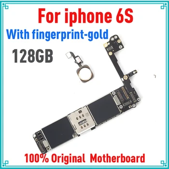 

original motherboard for iphone 6S 4.7inch gold 128GB Factory unlock mainboard IOS system logic board with touch ID main plate