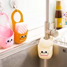 Мультяшная подвесная сумка кошка защелкивающаяся раковина подвесная сумка кухня губка сливная стойка кран универсальное хранение