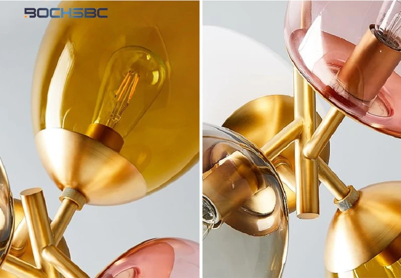 BOCHSBC 2019 NEW Color Balloon Stained Glass Ball Pendant Lamp For Children Bedroom Nordic Modern Light Hanging Fixture Hanglamp 3