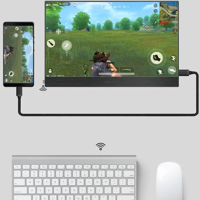  18.4 4K Portable Monitor 17.3 inch 3840 x2160 ultra slim IPS LCD display with HDMI Type C for Compu
