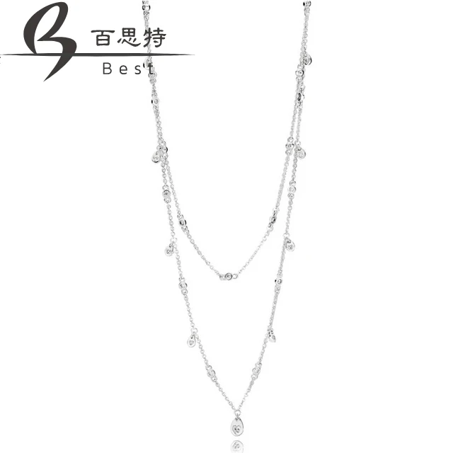 

BEST 100% 925 sterling silver 1:1 shiny wish collier necklace free of charge with postage