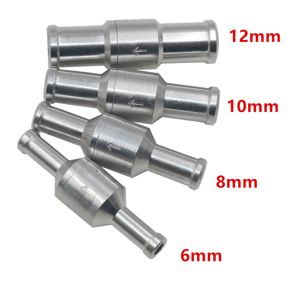 2 X 6MM 1//4/" ONE WAY ALUMINIUM NON RETURN CHECK VALVE PETROL DIESEL OIL WATER