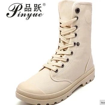 

Men Boots Shoes Male Desert Work Ankle Botas Tactical Men's Working Combat Hunting Military Stitching Canvas Motorcycle