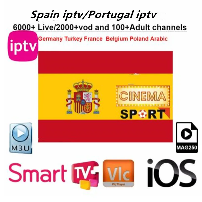 

1 Year Portugal IPTV Subscription With 600+ Europe Spain Portugal LiveTV and VOD Latin Channels For Android TV Box smart tv