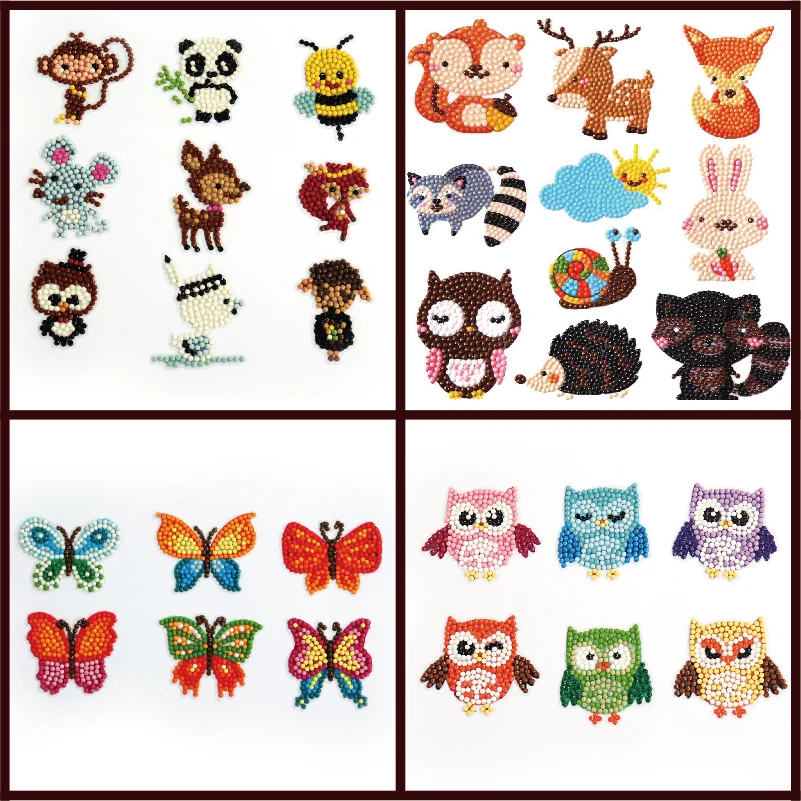 

DIY Patterns Diamond Embroidery Princess Diamond Painting For Children Round Diamond Sticker Double Sided Stickers Christmas Kit