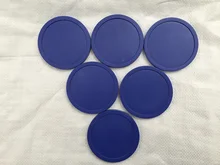 Free shipping 6pcs/lot blue Air hockey table pusher puck 82mm 3.25″ mallet GoalieS