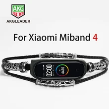 Новинка для Xiao mi band 4, ремешок на запястье, Ретро ремешок из натуральной кожи, Смарт-часы, браслет, браслет для mi Band 3, кожаный ремешок