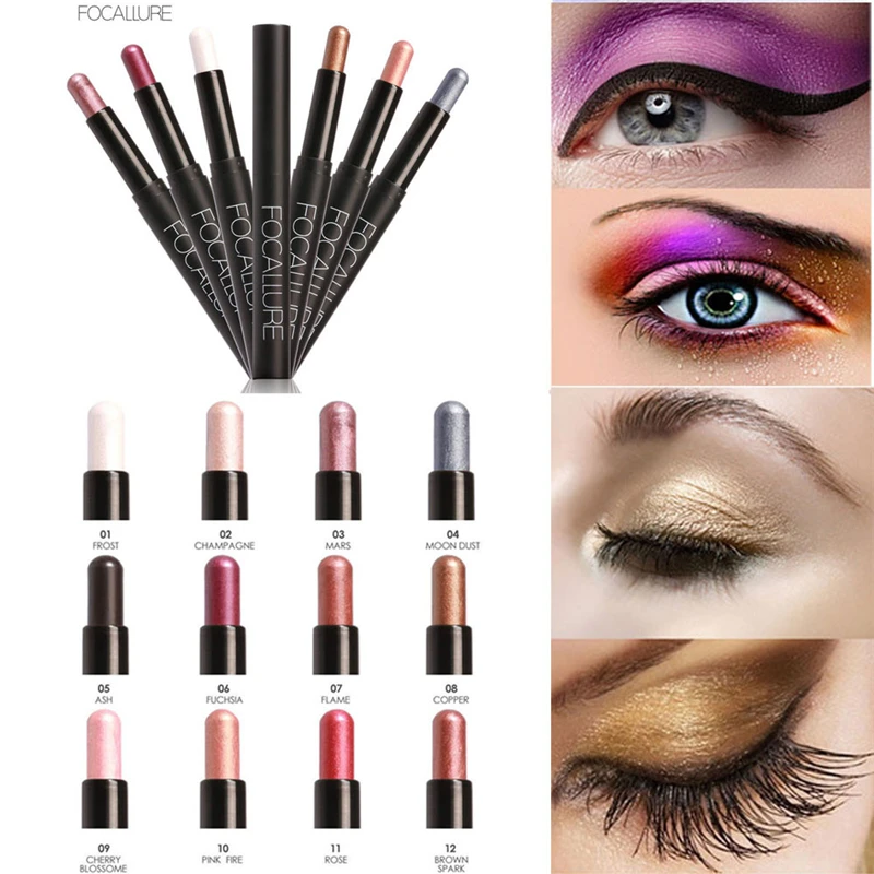 

Focallure Eye Shadow new design Beauty Pro Highlighter Eyeshadow Pencil Cosmetic Glitter Eye Shadow Pen H best seller #30 Z 20
