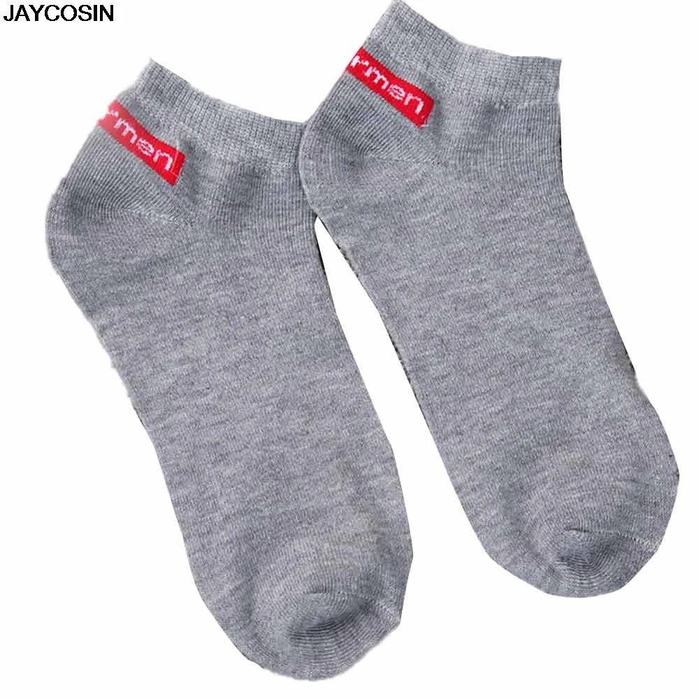 

JACOSIN Men's Socks Fashion Casual Cotton Standard Striped Socks Comfortable Design Short Slippers Ankle Warm Sock for male 319