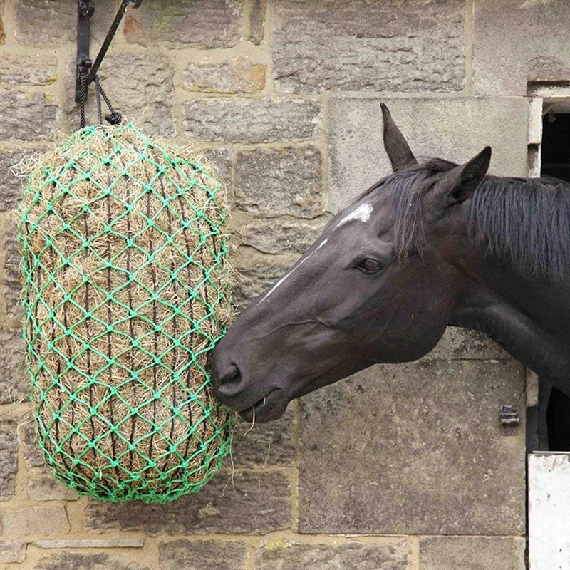 

4.5MM Thick Braided Nylon Hay Bag Horse Cattle Cow Feed Hay Net Horse Hanging Mesh Bag Equestrian Fodder Bags