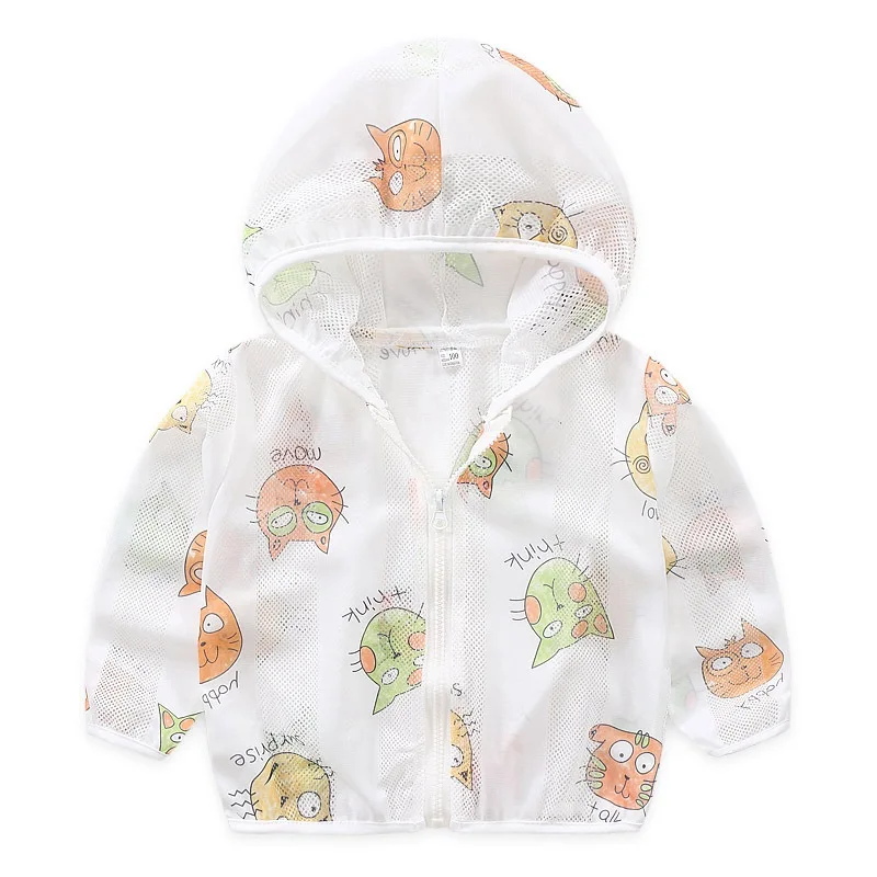 COOTELILI Summer Long Sleeve Kids Girls Jacket Breathable Outerwear Coats Boys Kids Baby Windbreaker Hooded Children Clothing (7)