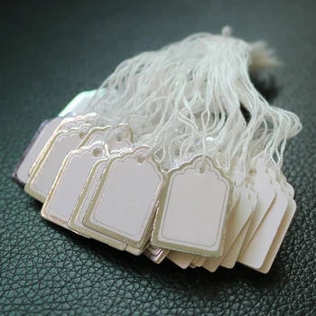 

500pcs Square Writable Label Tied String Strung Jewelry Watch Display Price Tags