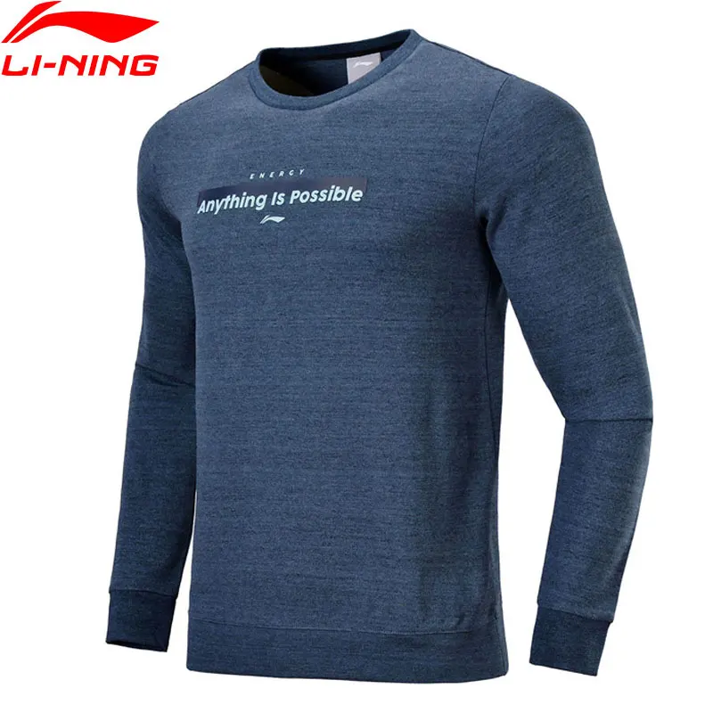 

(Clearance Sale)Li-Ning Men's Knit Top Sweaters Regular Fit LiNing Comfort Sports Sweater Tops AWDN181 MWW1386