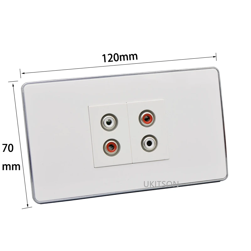 120mm Free Solder Dual Audio Plug Panel pic 3