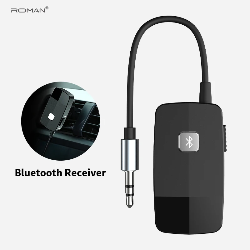 

Roman J205 Receiver and Transmitter Bluetooth Wireless Adapter Audio With 3.5MM AUX Audio For Home TV MP3 PC With packing