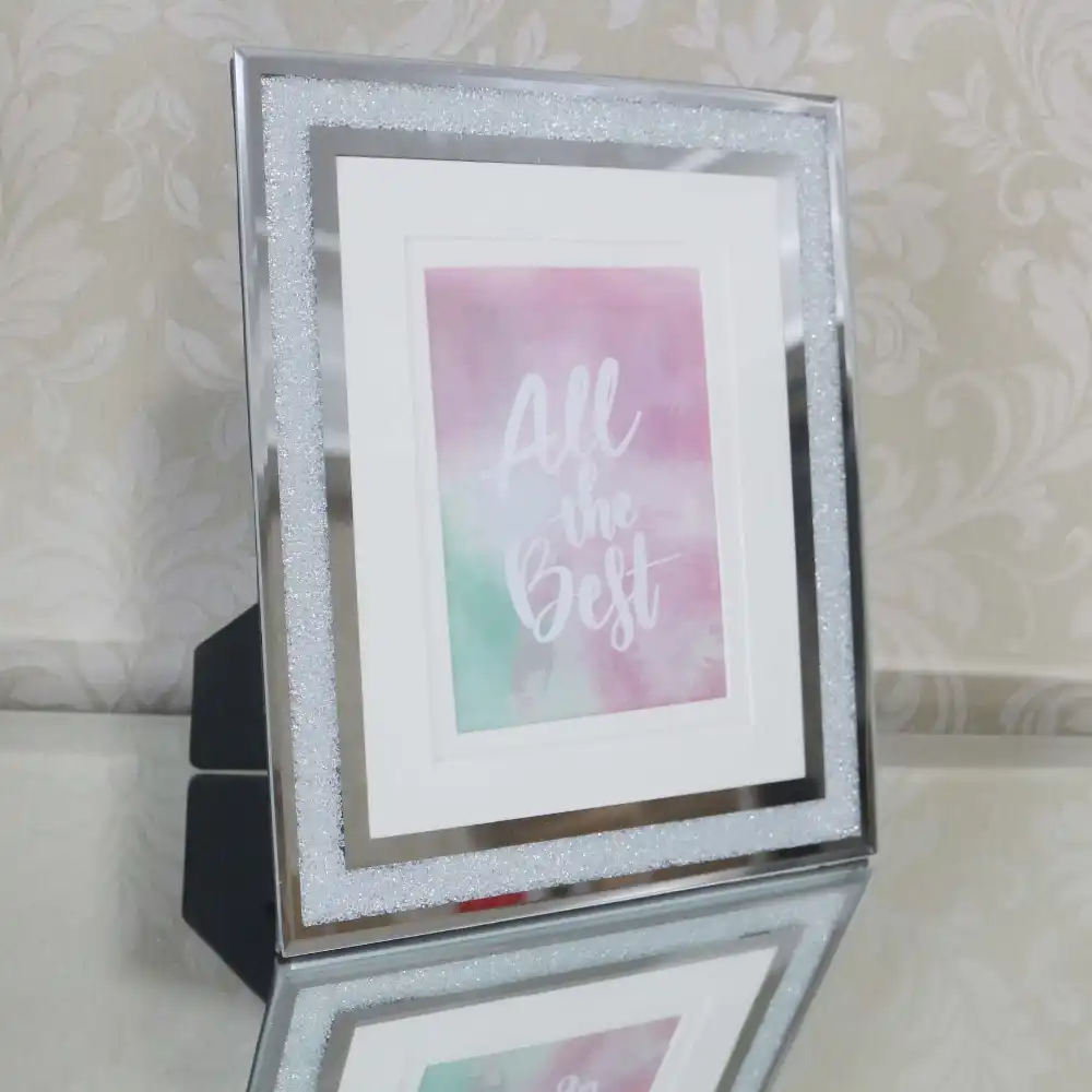 5 Picture Photo Frame Silver Crystal Photo Frame Takes 4x6 5x7 6x8 Inch Photos