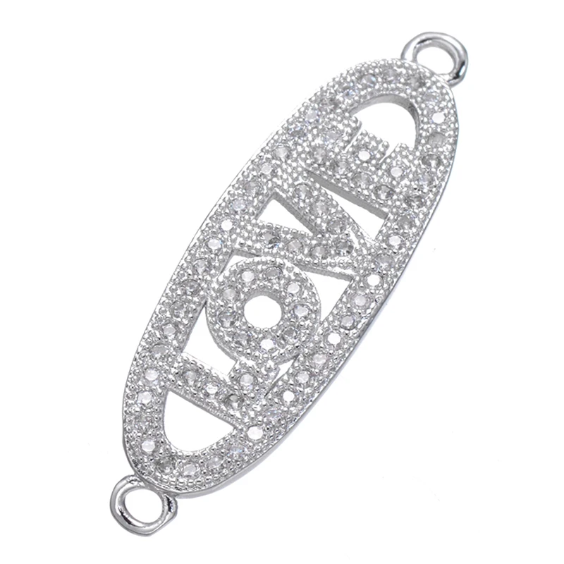 5 шт. блестящие циркониевые Подвески с надписью на тему любви|charms for jewelry|love letter