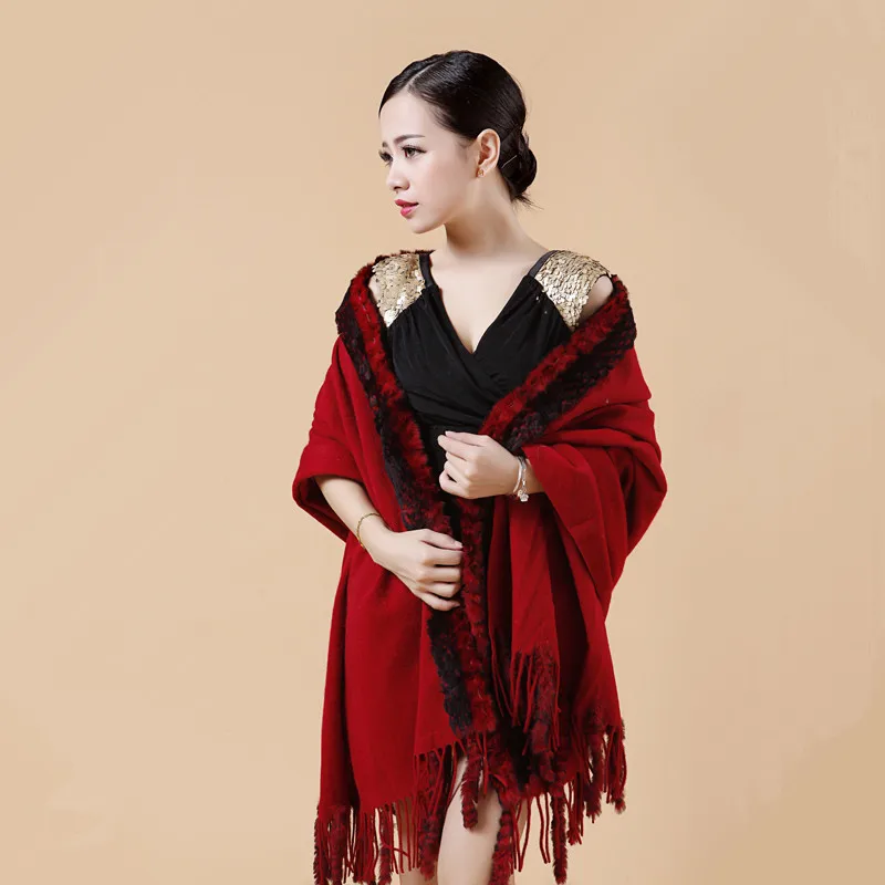 Aliexpress.com : Buy Women Shawls Winter New Thick Shawl Tassels Rabbit ...