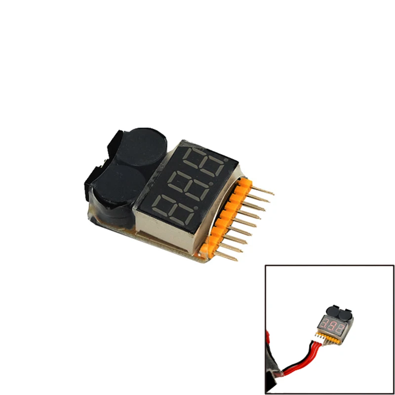 

HOTRC 1-8S Lipo Battery Voltage Tester/ Low Voltage Alarm/ Voltage Checker for RC Model