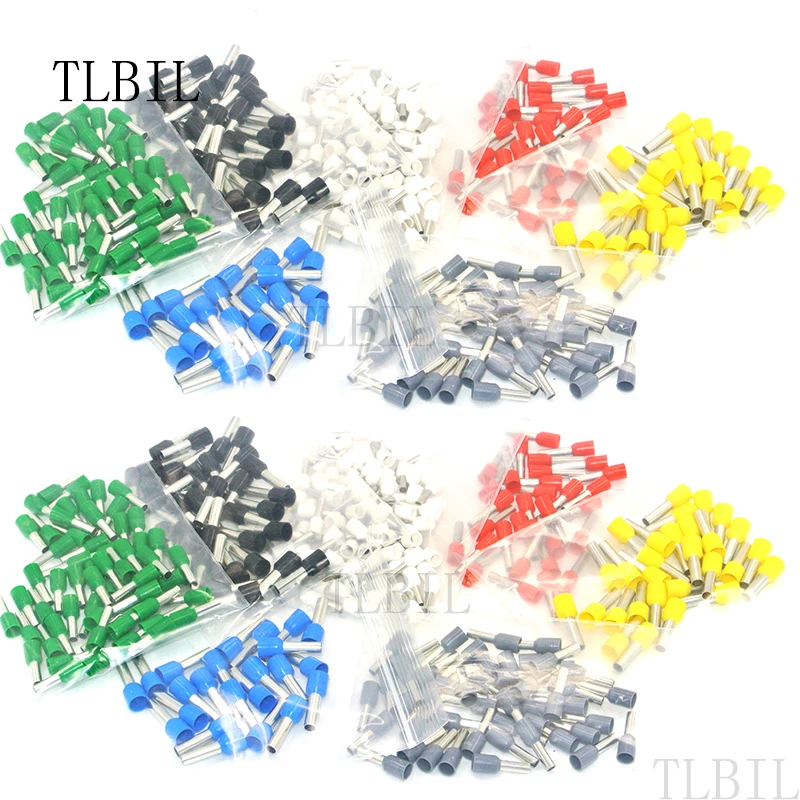 

E0508 E1008 E1508 E7508 E2508 E4009 E6012 tubular wire connector terminals cable crimps wire ferrules For 0.5-6mm2, 22-10 AWG