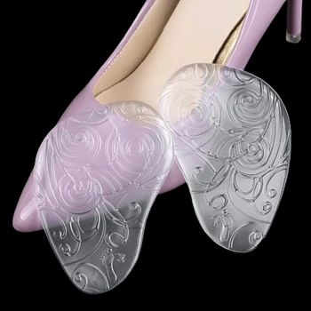 

2pcs Shoe Pads Forefoot Cushion Silicone/Gel Massage Non Slip High Heels Insole Pain Half Palm Insole Shoe Cushion