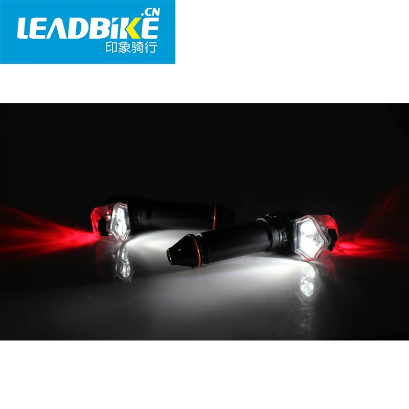 LEADBIKE велосипедный руль светодиодный светильник s велосипедный руль заглушка светодиодный легкие Захваты безопасный флэш-светильник велосипедный Предупреждение льный фонарь