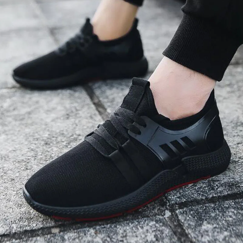 2019 Spring New Explosive Men's Shoes Classic Black Casual Sports Shoes Breathable Students Walking Men Shoes