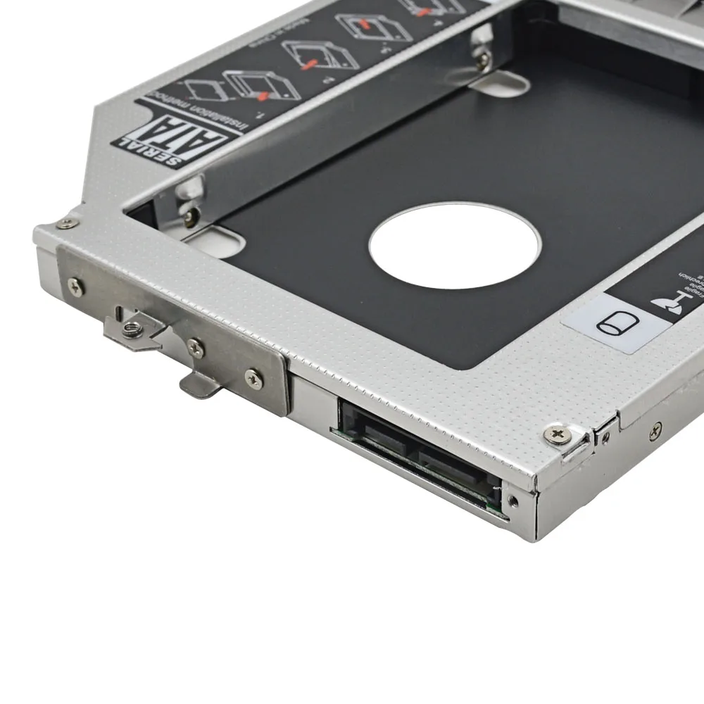  TISHRIC SATA 12.7mm 2nd 2.5 HDD DVD SSD Hard Drive Caddy Adapter CD-ROM Optibay Enclosure Case For 