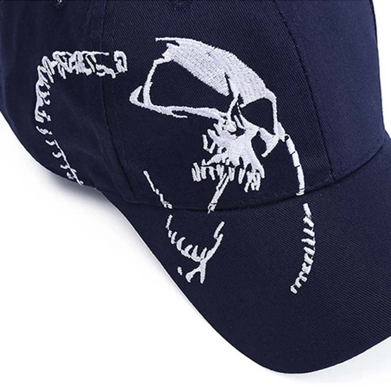 Unisex Skull Embroidery Baseball Cap Male Female Ghost Face Hip Hop Caps Women Men Fashion Casual Hipster Snapback Hat CP0107  (10)