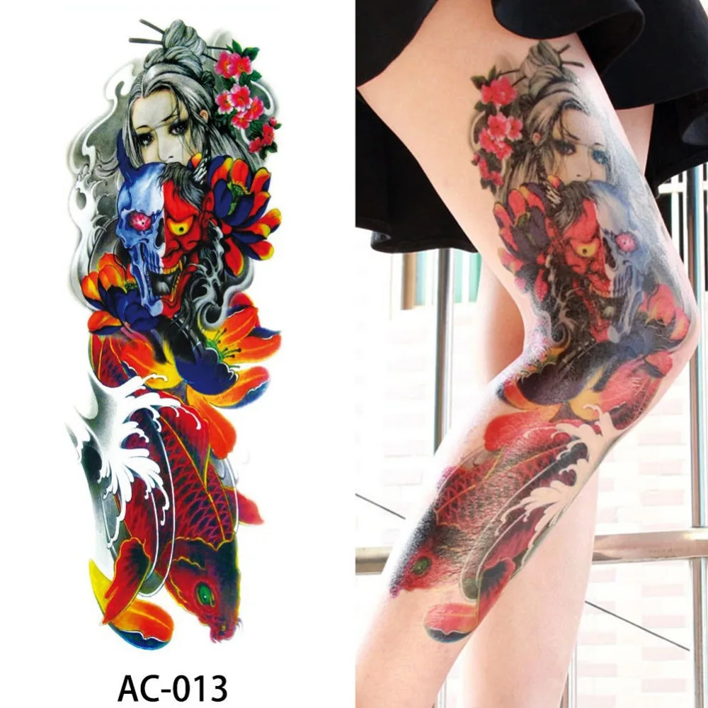 1 шт большой 480*160 мм полный рука временная татуировка стикер красота наклейка боди-арт цветы для унисекс 16 видов конструкций#272596