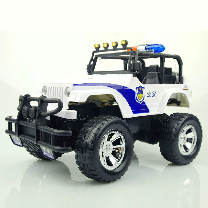 

1:12 High-quality RC Police Model Car 4WD Off-Road Vehicle with Siren Sound Lighting Effects Charging Toys Children's Toy Gifts