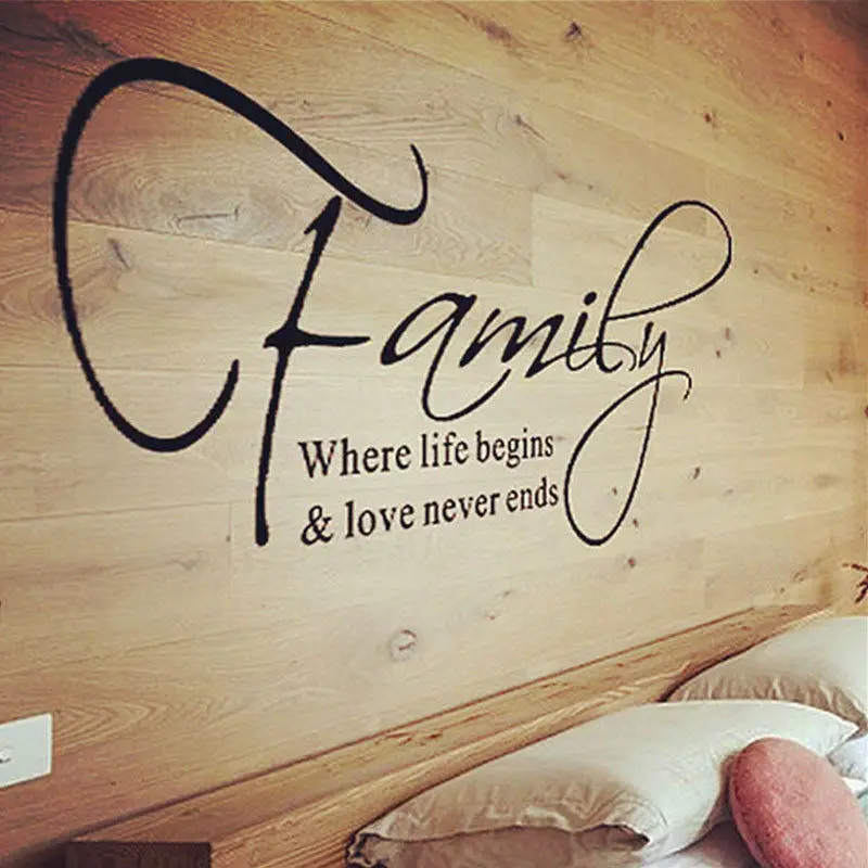 Family Love Quote Vinyl Wall Sticker Decal Removable Mural Art DIY