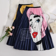 Новинка; летняя одежда в американском стиле для детей; облегающая плиссированная юбка с высокой талией и длинная юбка средней длины