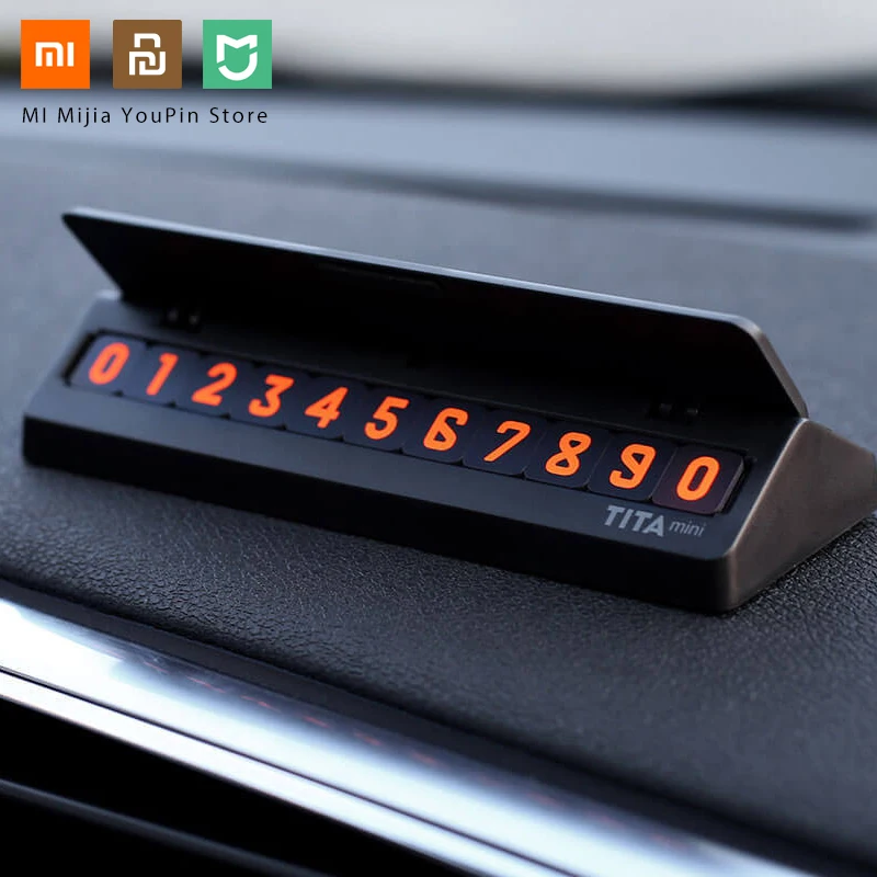 

NEW Xiaomi Mija TITA Mini Stop Sign Car Parking Card Stop Sign For Car Move Phone Number Card Stereo Reverse Invisible