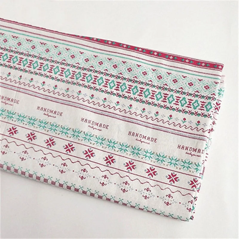 

2016 New Pastoral style width150cm ethnic style Cotton linen fabric DIY For Sofa Curtain Bag bedding Textile craft cloth