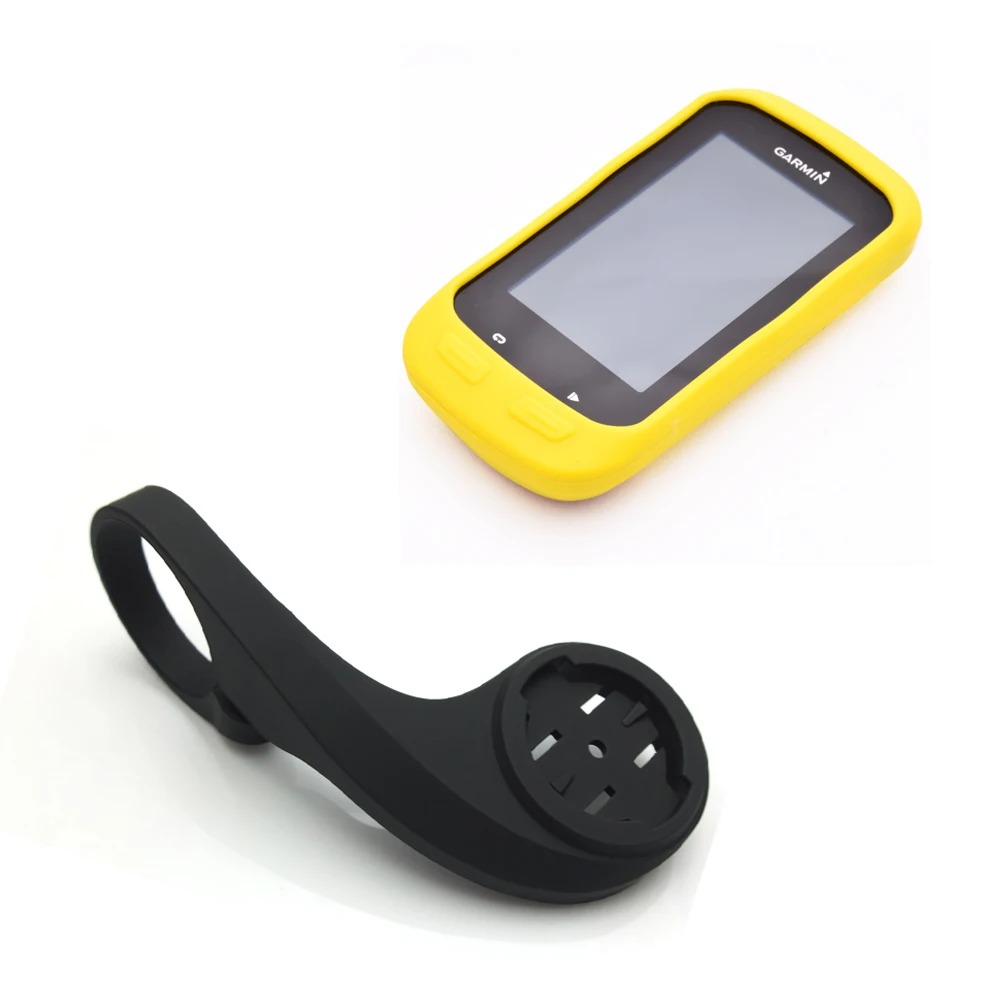

Yellow Protect Rubber Case + 31.8mm Bicycle Computer Handlebar QuickView Black Mount Bracket Holder for Garmin GPS Edge 1000