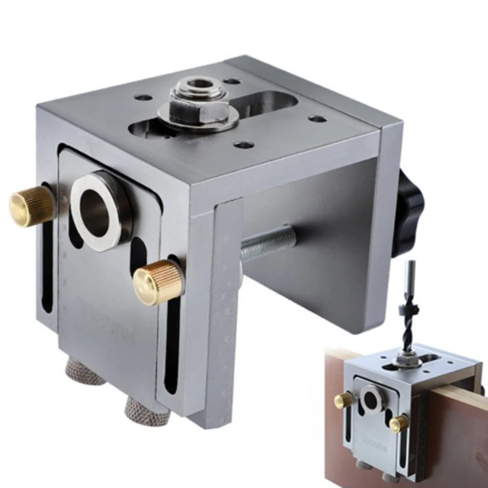 

Portable Pocket Hole Jig Kit System with 9mm Drill & Accessories for Carpenter WoodWorking & Joinery Tool Puncher Locator
