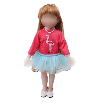 

Doll clothes dress set red dress fit 18 inch Girl doll and 43 cm baby dolls clothing accessories c726