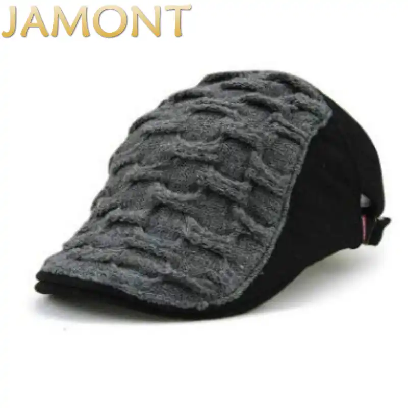 knitted flat cap