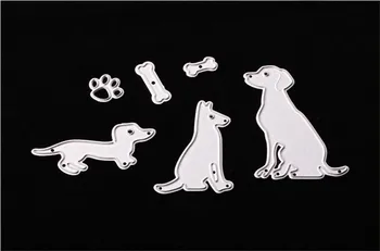 Three dogs Metal Cutting Dies Stencil DIY Scrapbooking Decorative Craft Photo Album Embossing Folder Paper Crad