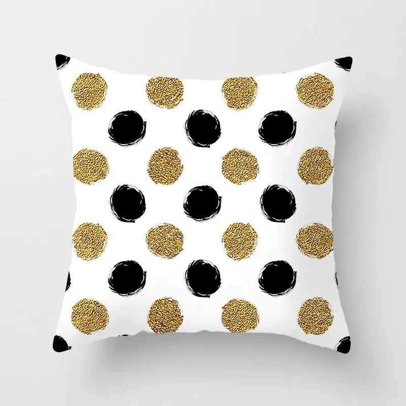 Bronzing Gold Cushion Cover Printed Geometric Pillowcase Lines Trees Throw Pillow Covers Decorative Sofa Homewares Decor 45*45cm