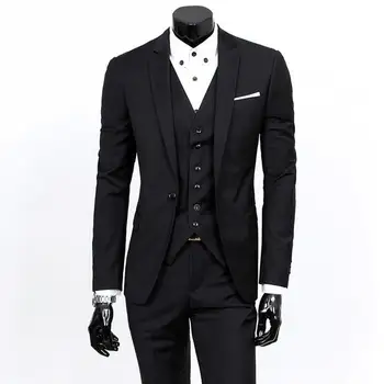 

Latest Coat Pant Designs New Black Wedding Suits for Men Slim Fit 3 Piece Groom Tuxedo Custom Suit Prom Blazer Terno Masculino